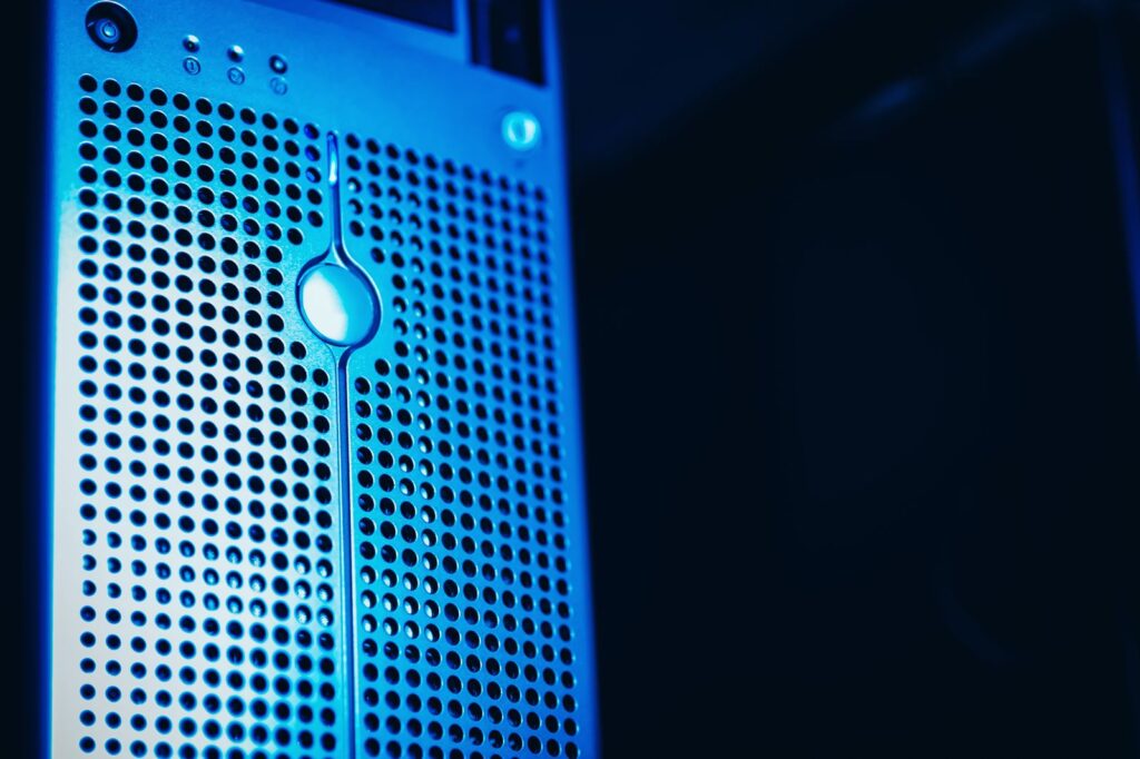Rack de servidores en un centro de datos